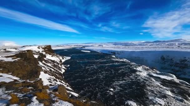 Maisema Lumiset Vuoret Islannissa — kuvapankkivideo