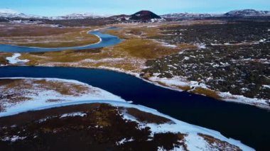 İzlanda manzarası Havacılık manzarası.