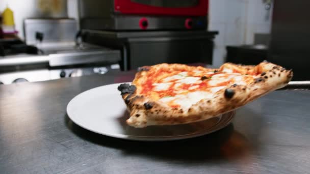 Pizza Talerzu Pizzerii Napoli — Wideo stockowe