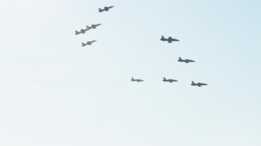 İtalya 'da Üç Renkli Oklar Akrobatik Gösterisi.