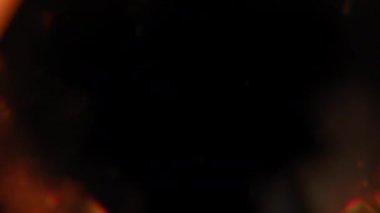 Turuncu Dikey Işık Gerçek Prismatik Geçiş Efektleri Sızdırıyor.