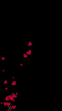 Sevgililer Günü Kalpleri Kara Arkaplanda.