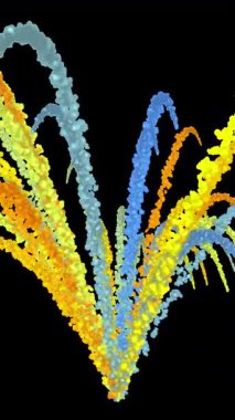 Holi Hint Festivali için Renkli Toz Patlaması.