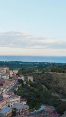 Calabria Dağları 'ndaki Condojanni Antik Ortaçağ Vintage Hamleti.