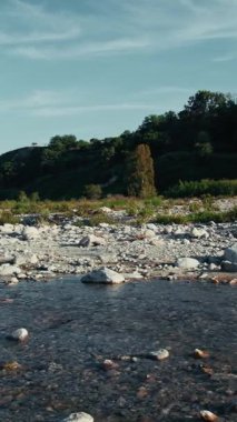 Calabria 'da Yumuşak Akan Suyu Olan Küçük Nehir.