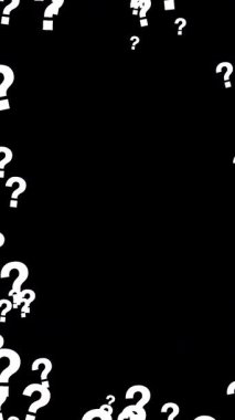 Soru İşaretleri Siyah Alfa Arkaplanlı Semboller.