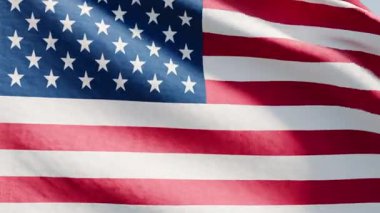 Kutlama sırasında Amerikan Bayrağının Dalgalanmasının Arkaplanı.