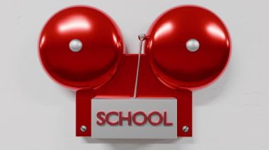 Okul Duvarda Kırmızı Zil Çalıyor.