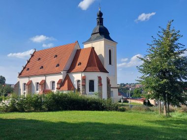 Vlasim 'deki Katolik Kilisesi, Çek Cumhuriyeti, Orta Bohemya Bölgesi, gotik tarzda sakral bina