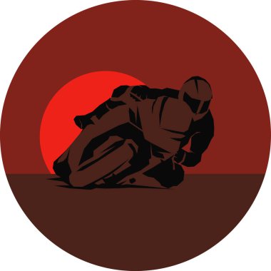 ekstrem motosiklet sürüşü hızlı vektör gerçekçi güneş simgesi