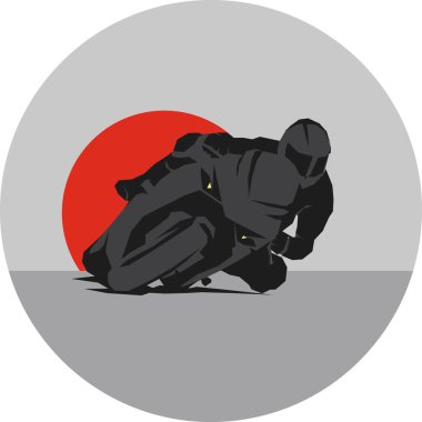 ekstrem motosiklet sürüşü hızlı vektör gerçekçi güneş simgesi
