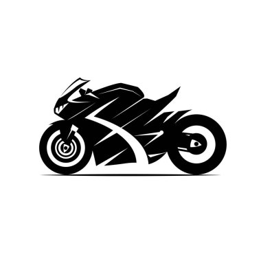 Sportbike Motosiklet ya da Motosiklet Yassı Vektör Simgesi. Tasarım, Web siteleri, Sunum veya Ulaşım Uygulamaları için Glyph Moda Sembolü.