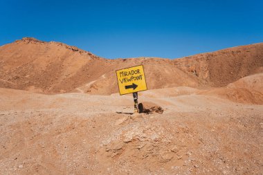 San Pedro de Atacama, Şili 'de Quebarda de Chulakao' da nokta işareti