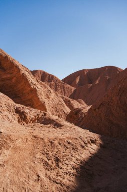 San Pedro de Atacama, Şili 'deki Quebrada de Chulakao' da kaya oluşumları