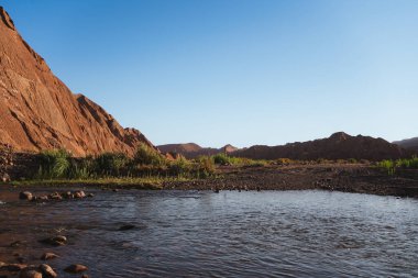 San Pedro de Atacama, Şili 'de çölün ortasında Riverin