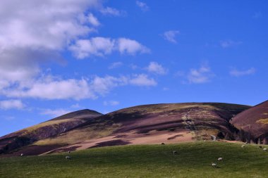 Cumbria, İngiltere 'deki Lake District dağları