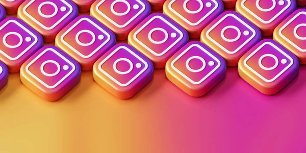 Ікона Логотипу Instagram Додаток Фотографії Соціальних Медіа Рендеринг — стокове фото