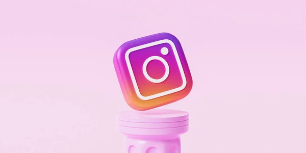 Instagram logo simgesi, fotoğrafçılık sosyal medya uygulaması, 3D görüntüleme