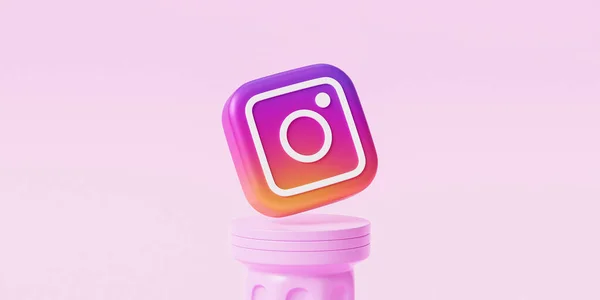 Instagram Logo Icoon Fotografie Social Media App Render Rechtenvrije Stockfoto's