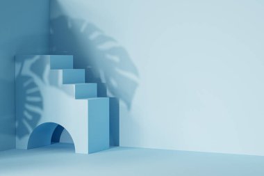 Doğal ışıklandırma ve gölge arkaplan, 3d oluşturma ile minimal arkaplan sahnesi