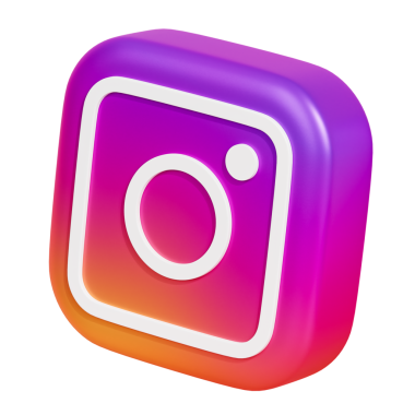 Instagram logo simgesi seti, fotoğrafçılık sosyal medya uygulaması, şeffaf arkaplan, 3d oluşturma