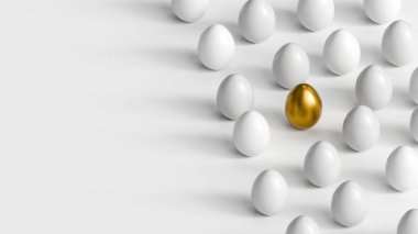 Altın Paskalya yumurtası, bahar tatili geçmişi, 3D render