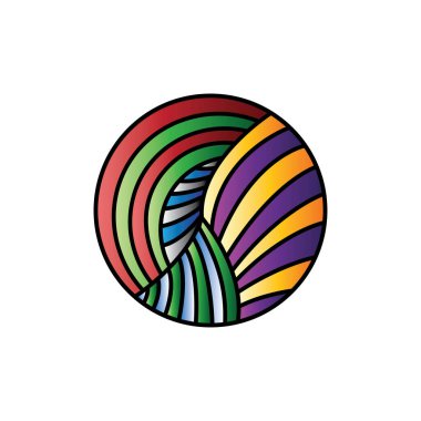 daire elemanı renk katmanı 3d illüstrasyon vektör tasarımı