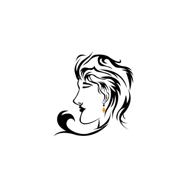 Módní Logo Ilustrace Ženy Krása Design Vektor — Stockový vektor