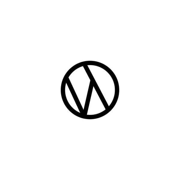 Ініціали Логотипи Лінії Кругового Дизайну Векторний Шаблон — стоковий вектор