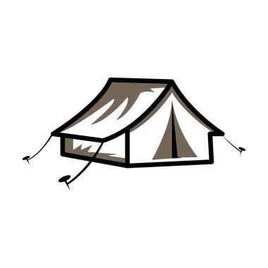 kamp çadırı ikonu vektör tasarımı illüstrasyonu