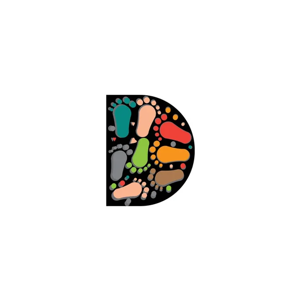 Логотип Иллюстрация Вектора Дизайна Подошв Ног — стоковый вектор