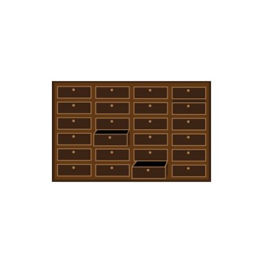 Dolap simgesi renk vektör çizimi tasarımı