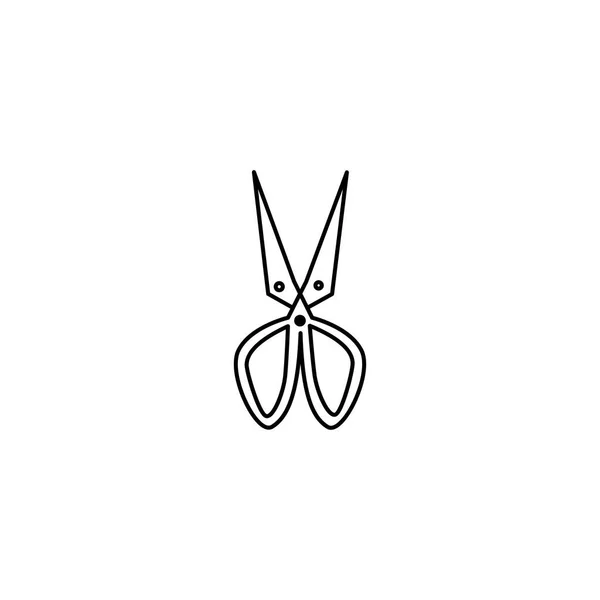 Králičí Nůžkový Logo Čára Ilustrace Ikona Vektor Design — Stockový vektor