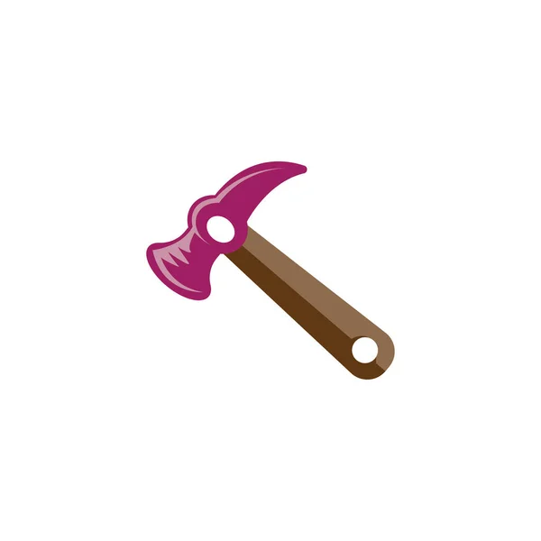 Hammer Symbol Farbe Illustration Design Vektor — Stockvektor