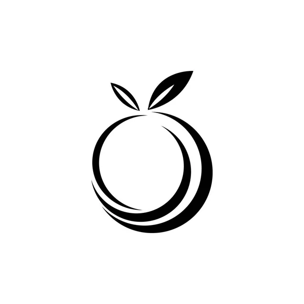 Laranja Ícone Vetor Ilustração Logotipo Design —  Vetores de Stock