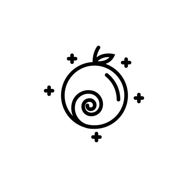 Portocaliu Pictogramă Vector Ilustrare Logo Design — Vector de stoc