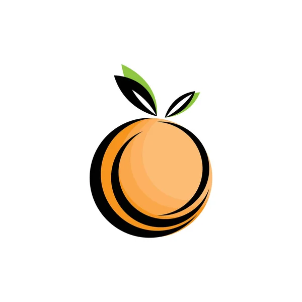 Orange Ikon Vektor Illustration Logotyp Design — Stock vektor