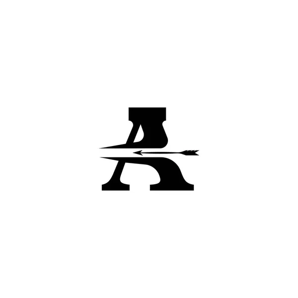 Bokstav Logotyp Illustration Pil Design Mall — Stock vektor