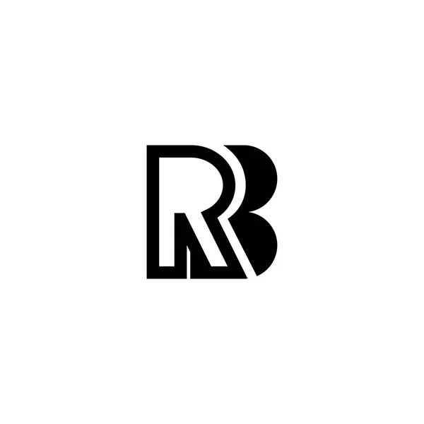 Rb初期ロゴテンプレートデザインベクター — ストックベクタ