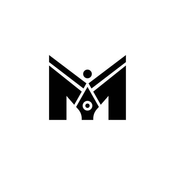 Логотип Дизайн Перо Векторні Ілюстрації — стоковий вектор