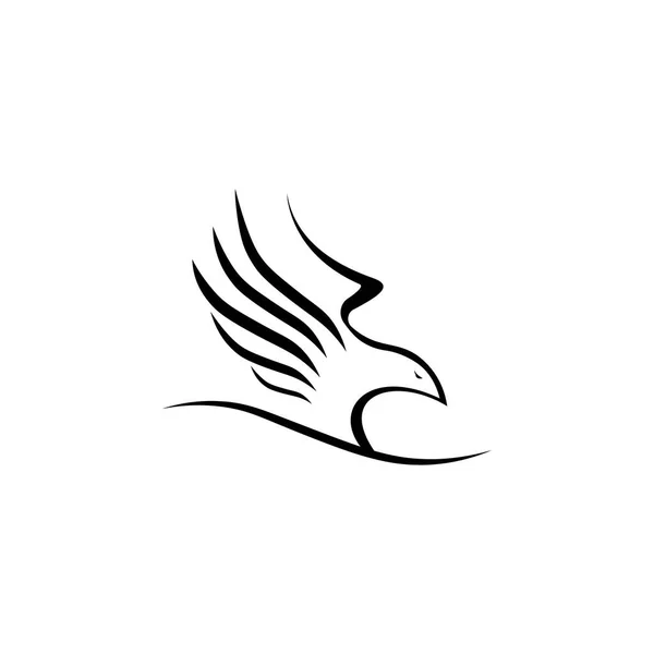 Illustration Vectorielle Clipart Logo Oiseau Aigle Design — Image vectorielle