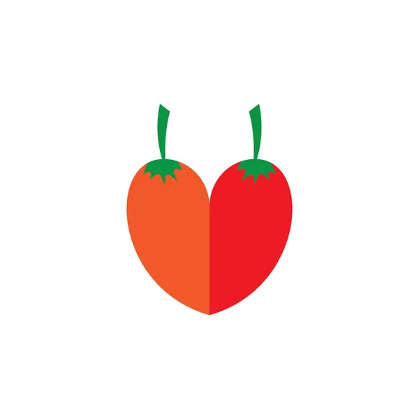 Rot Chili Logo Vektor Illustration Design — Stockvektor