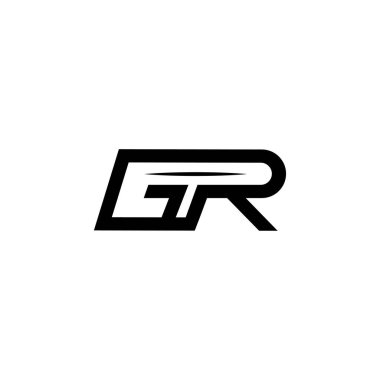 GR logo şablonu tasarım vektörü soyut