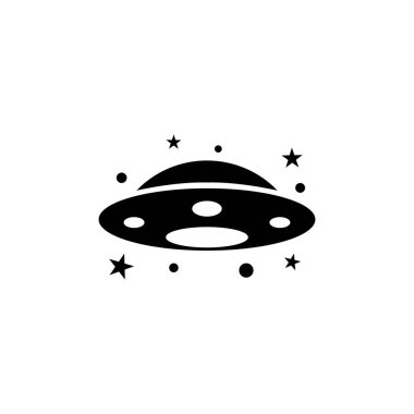 UFO icon logo template illustration design vector
