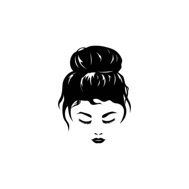 beautiful cosmetic logo design vector abstract fashion woman illustration