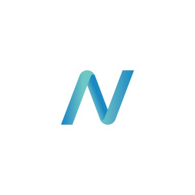 N logo template gradient web design vector