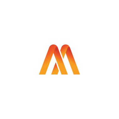 M logo template gradient web design vector
