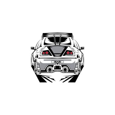 auto car sedan icon logo color elegant design element vector illustration abstract