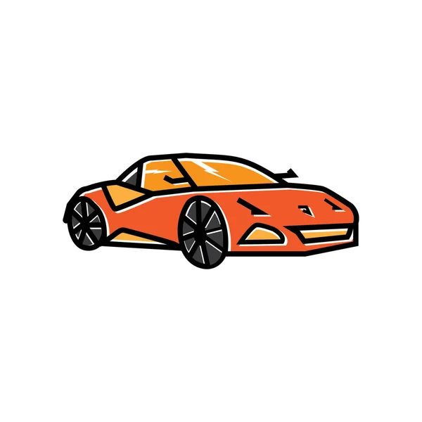 Иллюстрация Вектора Цветовой Линии Автомобиля Седана Лицензионные Стоковые Векторы