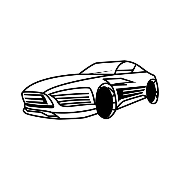 Car Logo Illustration Vector Icon Color Sedan Design — Stock Vector